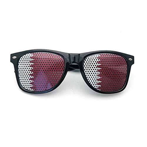 AMMICCO Sonnenbrille, Flagge, Weltmeisterschaft, 2 Paar Brillen, Gitter, Brillen, Halterung, Dekoration, Zubehör, Foto, Brille, Party, Sport, Fußball (Qatar) von AMMICCO