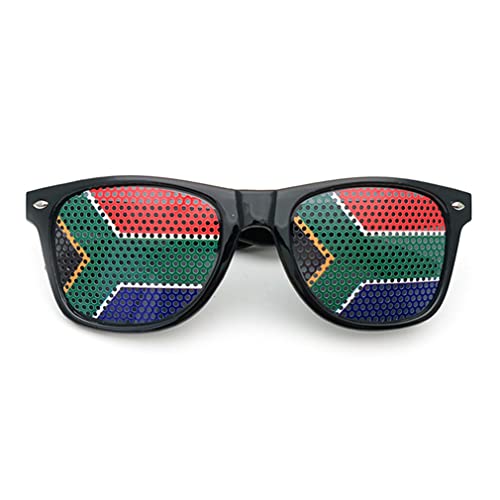 AMMICCO Sonnenbrille, Flagge, Weltmeisterschaft, 2 Paar Brillen, Gitter, Brillen, Halterung, Dekoration, Zubehör, Foto, Brille, Party, Sport, Fußball (Südafrika) von AMMICCO