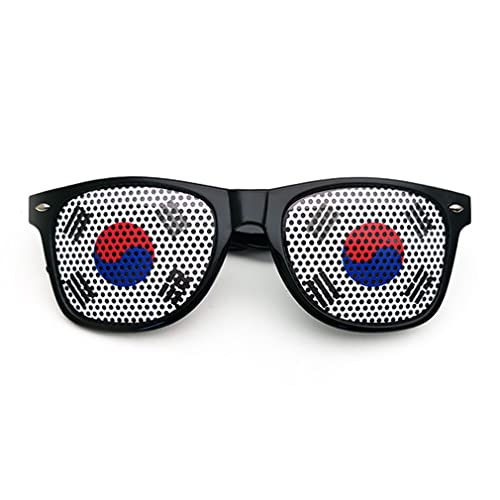 AMMICCO Sonnenbrille, Flagge, Weltmeisterschaft, 2 Paar Brillen, Gitter, Brillen, Halterung, Dekoration, Zubehör, Foto, Brille, Party, Sport, Fußball (Südkorea) von AMMICCO