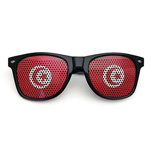 AMMICCO Sonnenbrille, Flagge, Weltmeisterschaft, 2 Paar Brillen, Gitter, Brillen, Halterung, Dekoration, Zubehör, Foto, Brille, Party, Sport, Fußball (Tunesien) von AMMICCO