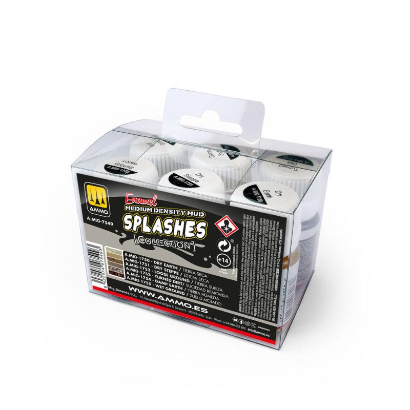 AMMO Collections: Enamel Splashes & Medium Density Mud Textures von AMMO by MIG Jimenez