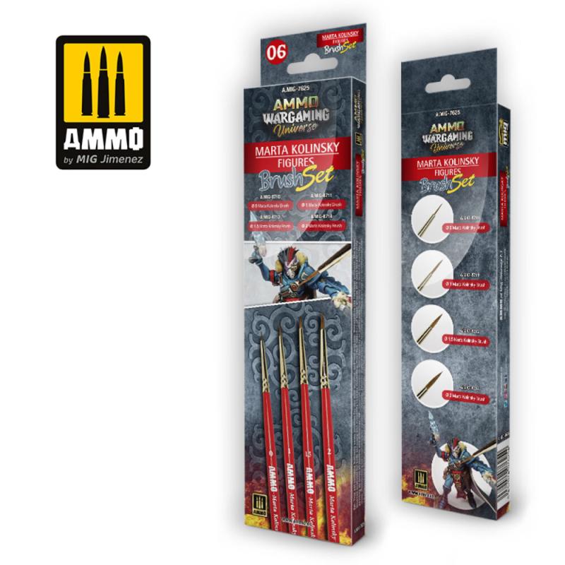 AMMO WARGAMING UNIVERSE - Marta Kolinsky Figures Brush Set AMMO WARGAMING UNIVERSE - Marta Kolinsky Figures Brush Set von AMMO by MIG Jimenez