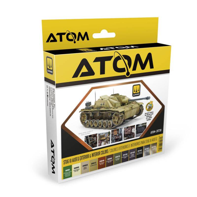 ATOM STUG III Ausf.G Exterior & Interior Colors Set von AMMO by MIG Jimenez
