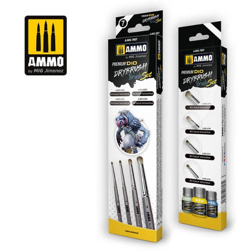 Premium Dio Drybrush Set von AMMO by MIG Jimenez