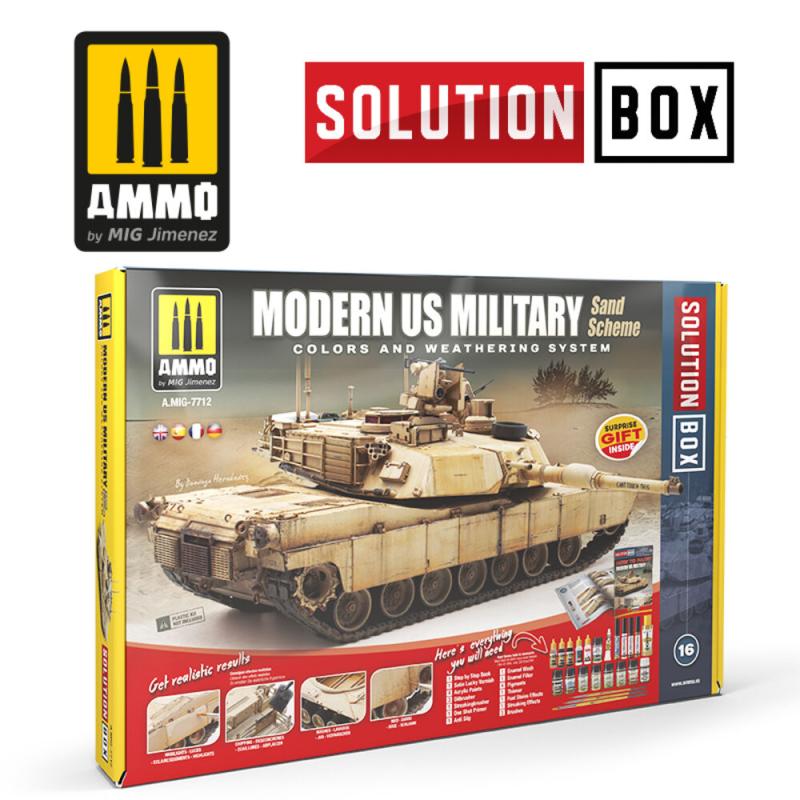 SOLUTION BOX 16 - Modern US Military Sand Scheme SOLUTION BOX 16 - Modern US Military Sand Scheme von AMMO by MIG Jimenez