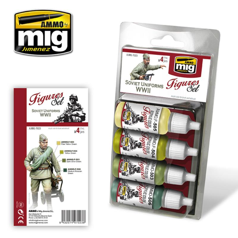 Soviet uniforms WWII Figures Set von AMMO by MIG Jimenez