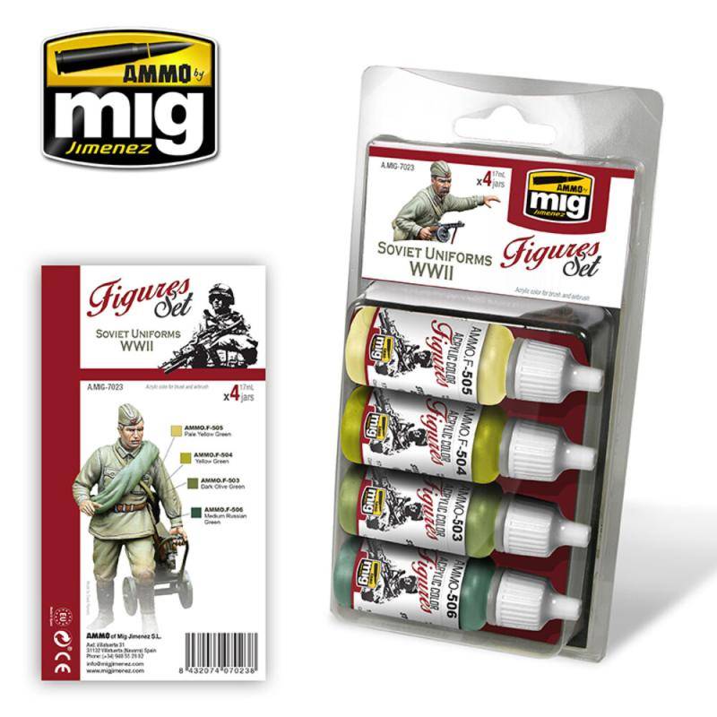 Soviet uniforms WWII Figures Set von AMMO by MIG Jimenez
