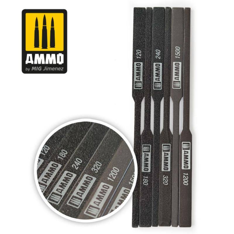 Tapered Sanding Sticks - 6 pcs. von AMMO by MIG Jimenez