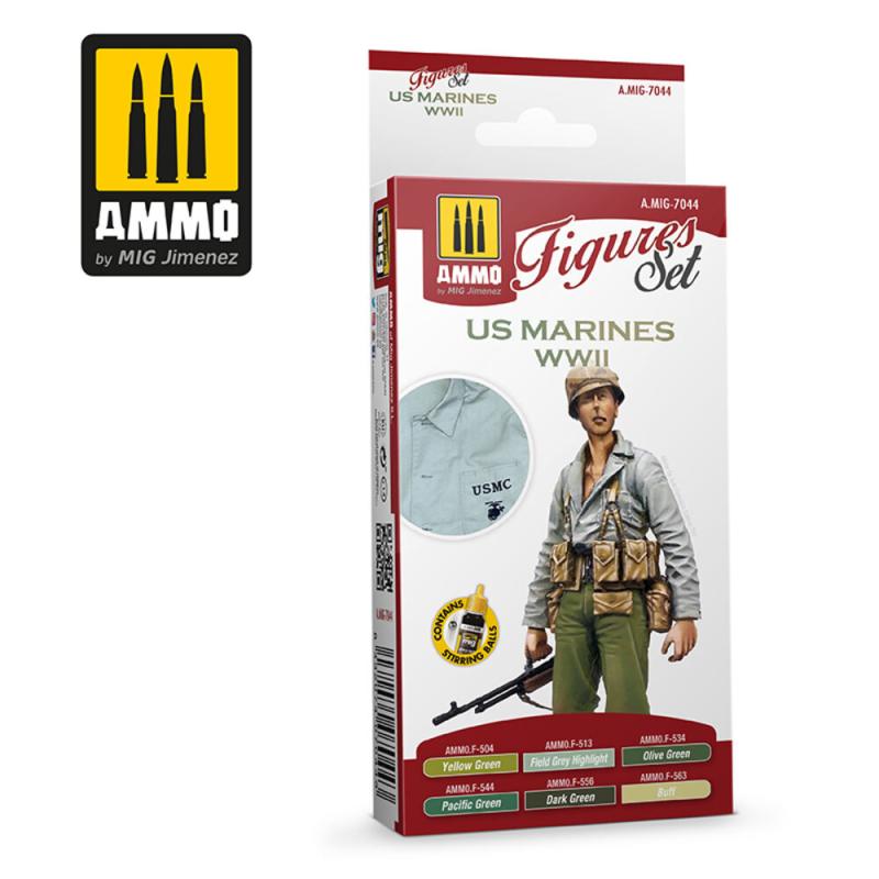 US Marines WWII Figures Set von AMMO by MIG Jimenez