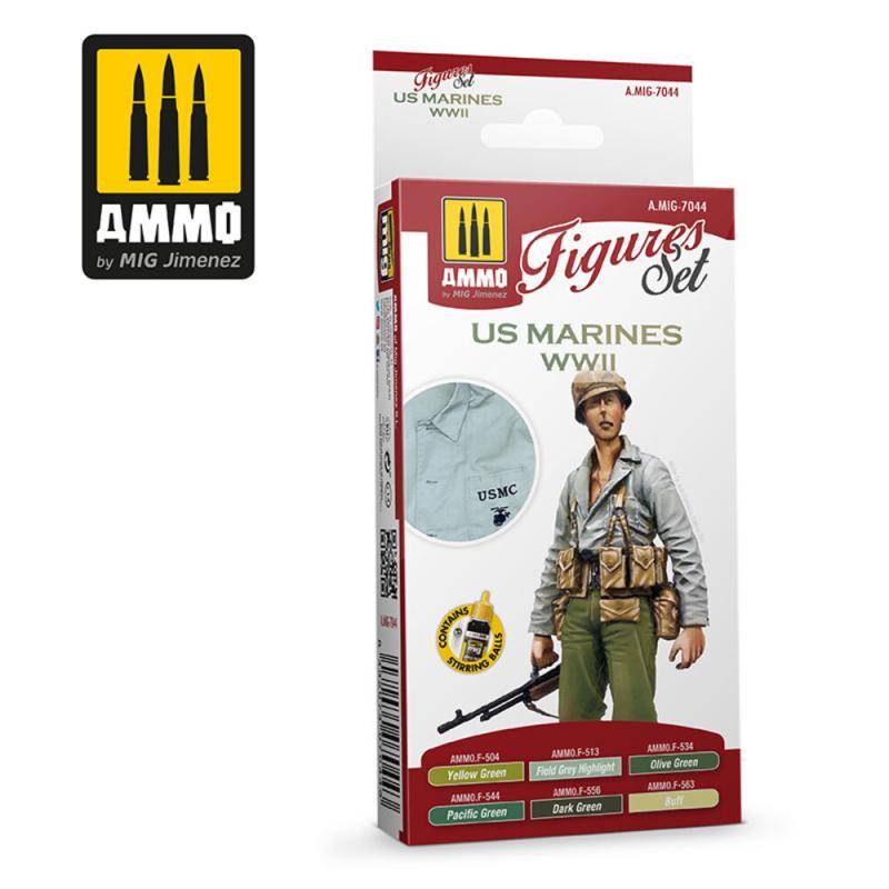 US Marines WWII Figures Set von AMMO by MIG Jimenez