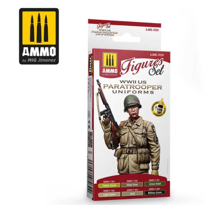 WWII US Paratroopers Figures Set von AMMO by MIG Jimenez