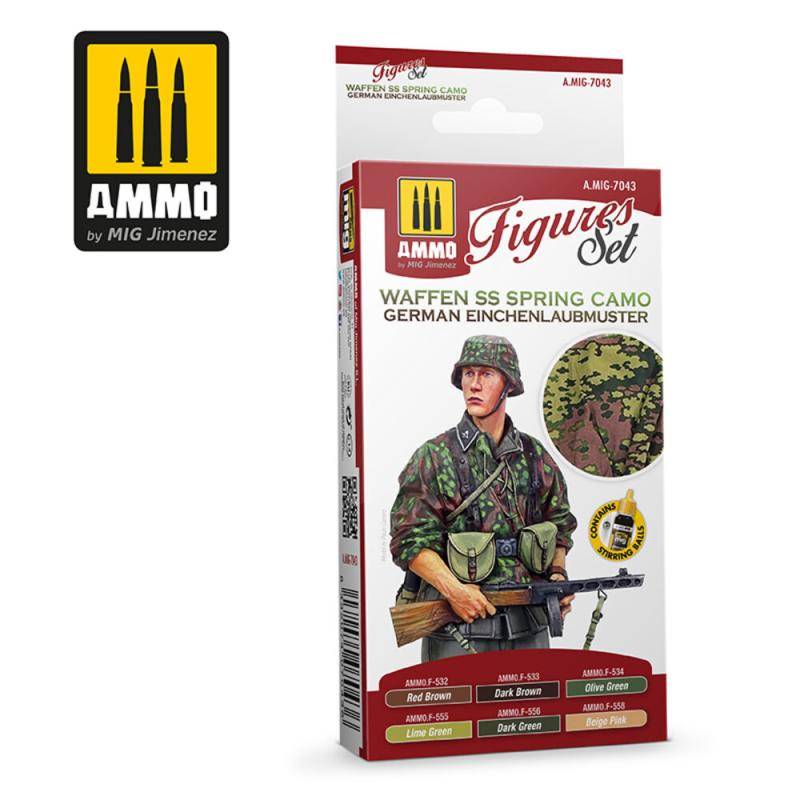 Waffen SS Spring Camo. German Einchenlaubmuster Figures Set von AMMO by MIG Jimenez