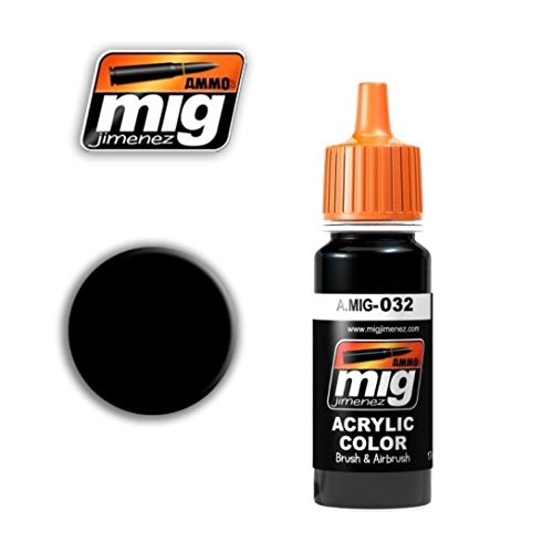 AMMO A.MIG-0032 Satin Black Acrylfarben (17 ml), Mehrfarbig von AMMO