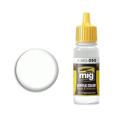 AMMO A.MIG-0050 Acrylfarbe, matt, Weiß, 17 ml, Mehrfarbig von AMMO