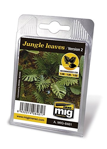 AMMO Ammo_A.MIG-8461 A.MIG-8461 Jungle Leaves (Version 2) Lasergeschnittene Pflanzen, Mehrfarbig von AMMO