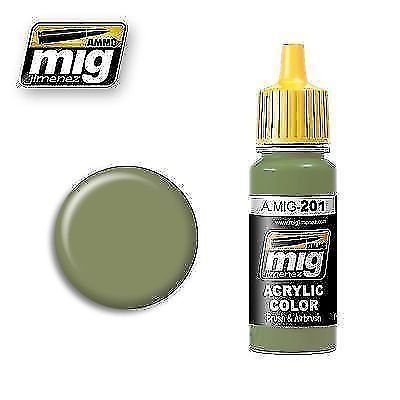 Ammo A.MIG-0201 Fs 34424 Acrylfarben, 17 ml, Hellgraugrün, Mehrfarbig von Ammo