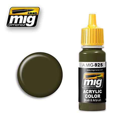 AMMO MIG-0925 Olive Drab Dark Base Acrylfarben (17 ml), Mehrfarbig von MIG