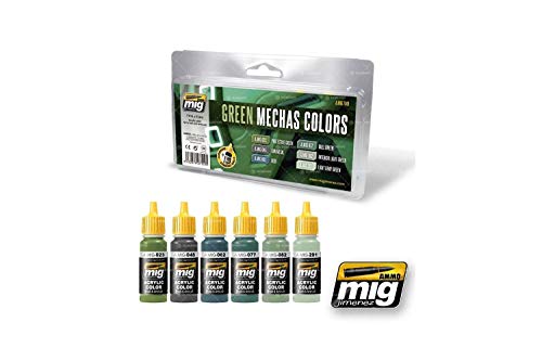AMMO MIG-7149 Green Mechas Colors Acrylfarbe, Mehrfarbig von Mig Jimenez