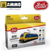 AMMO R-1001 SPURNEUTRAL Niederländische Lokomotiven, Farb-Set, Ep. IV-V, 6 Acrylfarben à 15 ml von AMMO