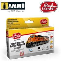 AMMO R-1018 SPURNEUTRAL Amerikanische Eisenbahngesellschaften, Farb-Set 3, Vol. III BNSF, 6 Acrylfarben à 15 ml von AMMO