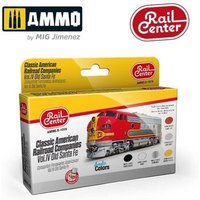 AMMO R-1019 SPURNEUTRAL Amerikanische Eisenbahngesellschaften, Farb-Set 4, Vol. IV Old Santa Fe, 6 Acrylfarben à 15 ml von AMMO