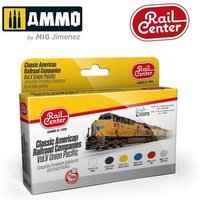 AMMO R-1020 SPURNEUTRAL Amerikanische Eisenbahngesellschaften, Farb-Set 5, Vol. V, Union Pacific, 6 Acrylfarben à 15 ml von AMMO