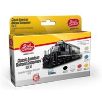 AMMO R-1024 SPURNEUTRAL Amerikanische Eisenbahngesellschaften, Farb-Set 6, Vol. VI, 6 Acrylfarben à 15 ml von AMMO