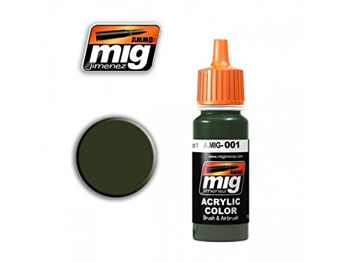 AMMO MIG-0001 RAL 6003 Olivgrün Opt.1 Acrylfarben (17 ml), mehrfarbig von MIG