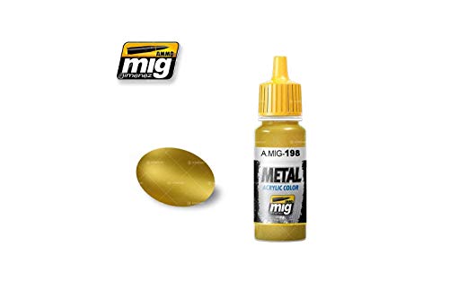 AMMO MIG-0198 Gold Metall Acryl (17 ml), mehrfarbig von Mig Jimenez