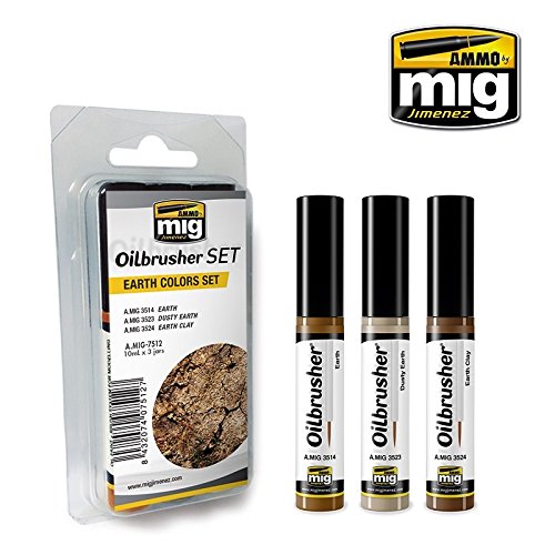 Ammo MIG-7512 Earth Colors Ölpinsel-Set, Mehrfarbig Ammo MIG-7512 Earth Colors Ölpinsel-Set, Mehrfarbig von Mig Jimenez