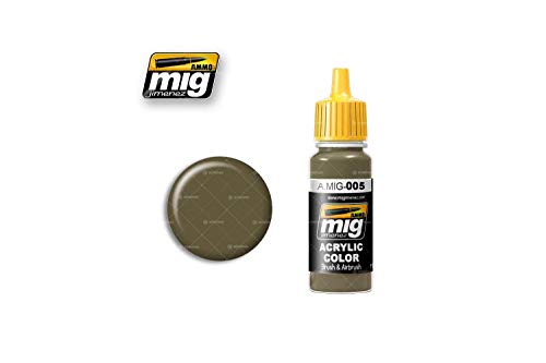 Munition mig-0005 RAL 7008 Graugrün Acryl Farben (17 ml), Mehrfarbig von AMMO