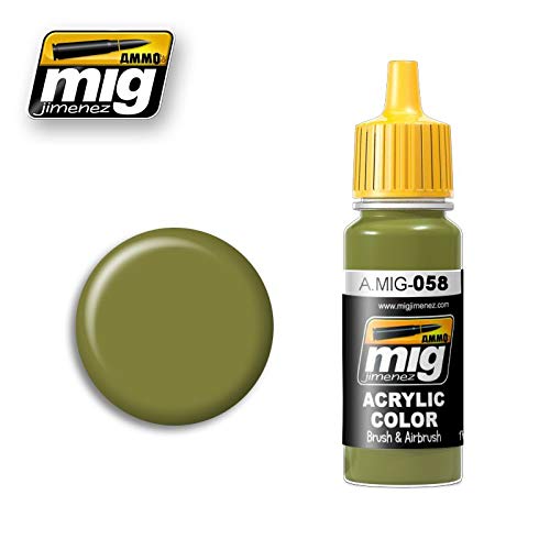 Munition mig-0058 hellgrün Khaki Acryl Farben (17 ml), Mehrfarbig von Mig Jimenez
