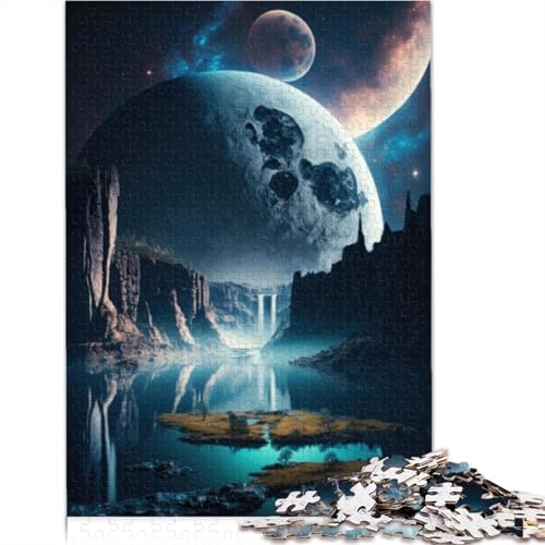 Puzzle „Kosmische Wasserfälle“ für Erwachsene, Puzzles für Erwachsene, Holzpuzzle, Denksportaufgaben für Erwachsene, 500 Teile (52 x 38 cm) von AMNOOL