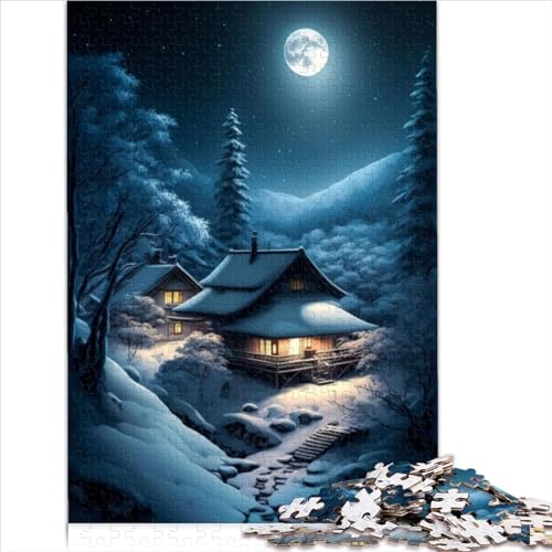 Winter-Japan-Landschaften, Puzzle für Erwachsene, 300 Kunstpuzzles für Erwachsene, Holzpuzzles für Erwachsene, Lernspielzeug, 300 Stück (40 x 28 cm) von AMNOOL