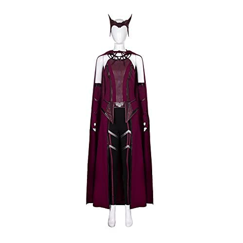 AMNPOLEN Damen-Cosplay-Kostüm, roter Umhang-Top, Hose, komplettes Set, Erwachsene, Halloween, Party, Verkleidung (weiblich, XX-Large) von AMNPOLEN