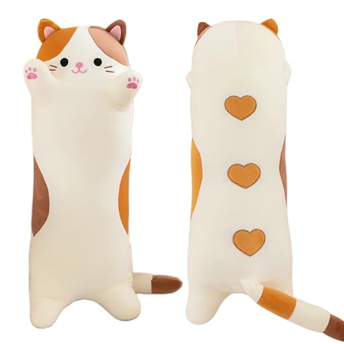 AMOZO Katzen Kuscheltiere süße Lange Katzen Plüschtiere, Niedliche Weiche Katze Stofftiere Plüsch Kissen Spielzeug für Mädchen und Kinder, 1PCS, 70cm/Neu Beige AMOZO Katzen Kuscheltiere süße Lange Katzen Plüschtiere, Niedliche Weiche Katze Stofftiere Plüsch Kissen Spielzeug für Mädchen und Kinder, 1PCS, 70cm/Neu Beige von AMOZO