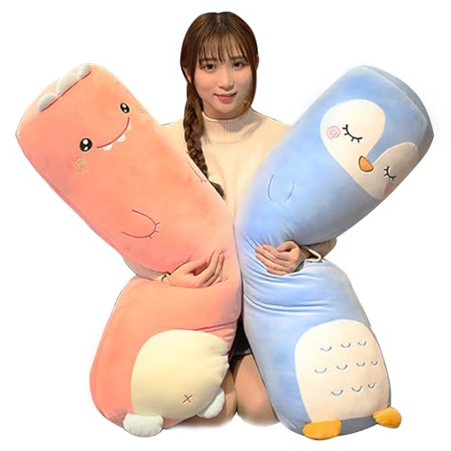 AMOZO Lange Kuscheltier Stofftier Kissen Plüschtiere Kawaii große Body Pillow Dinosaurier Bär Hund Plushie für Kinder (70cm, Dinosaur) von AMOZO