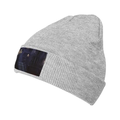 AMREWQYL Halloween-Strickmütze, bedruckt, warme Wollmütze, neutrale Beanies von AMREWQYL