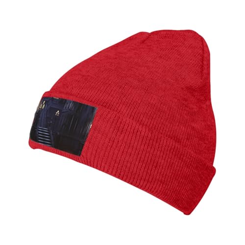 AMREWQYL Halloween-Strickmütze, bedruckt, warme Wollmütze, neutrale Beanies von AMREWQYL