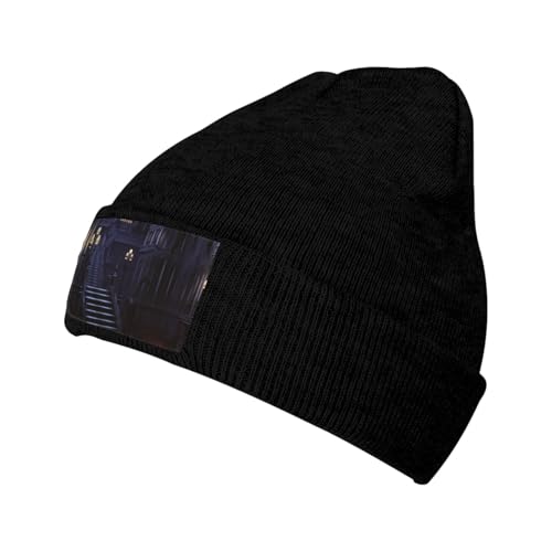 AMREWQYL Halloween-Strickmütze, bedruckt, warme Wollmütze, neutrale Beanies von AMREWQYL