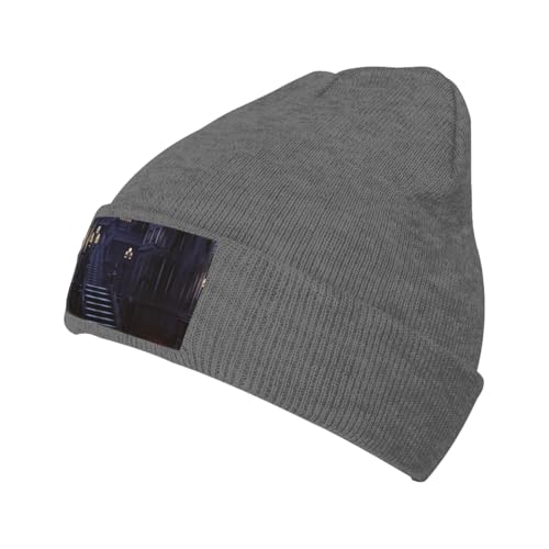 AMREWQYL Halloween-Strickmütze, bedruckt, warme Wollmütze, neutrale Beanies von AMREWQYL