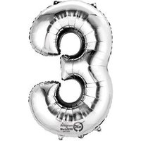 AMSCAN 2798301 SuperShape 3 Silver Foil Balloon P50 Packaged 53 x 88 cm von AMSCAN®