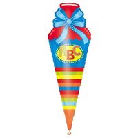 AMSCAN 3160401 SuperShape ABC Schultüte Folienballon P35 verpackt 35 x 111 cm von AMSCAN®