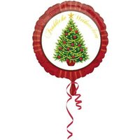 AMSCAN 3286501 Standard Fröhliche WeihnachtenFoil Balloon Round S40 Packag ed 43 cm von AMSCAN®