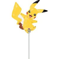 AMSCAN 3460402 Mini Shape "Pikachu" Folienballon, A30, lose, 30 x 30cm von AMSCAN®