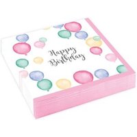 AMSCAN 9903863 20 Servietten Happy Birthday Pastell 25 x 25 cm von AMSCAN®