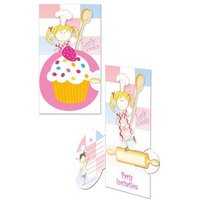 AMSCAN 997275 8 Einladungskarten Little Cooks mit Umschlägen 14 x 8 cm von AMSCAN®