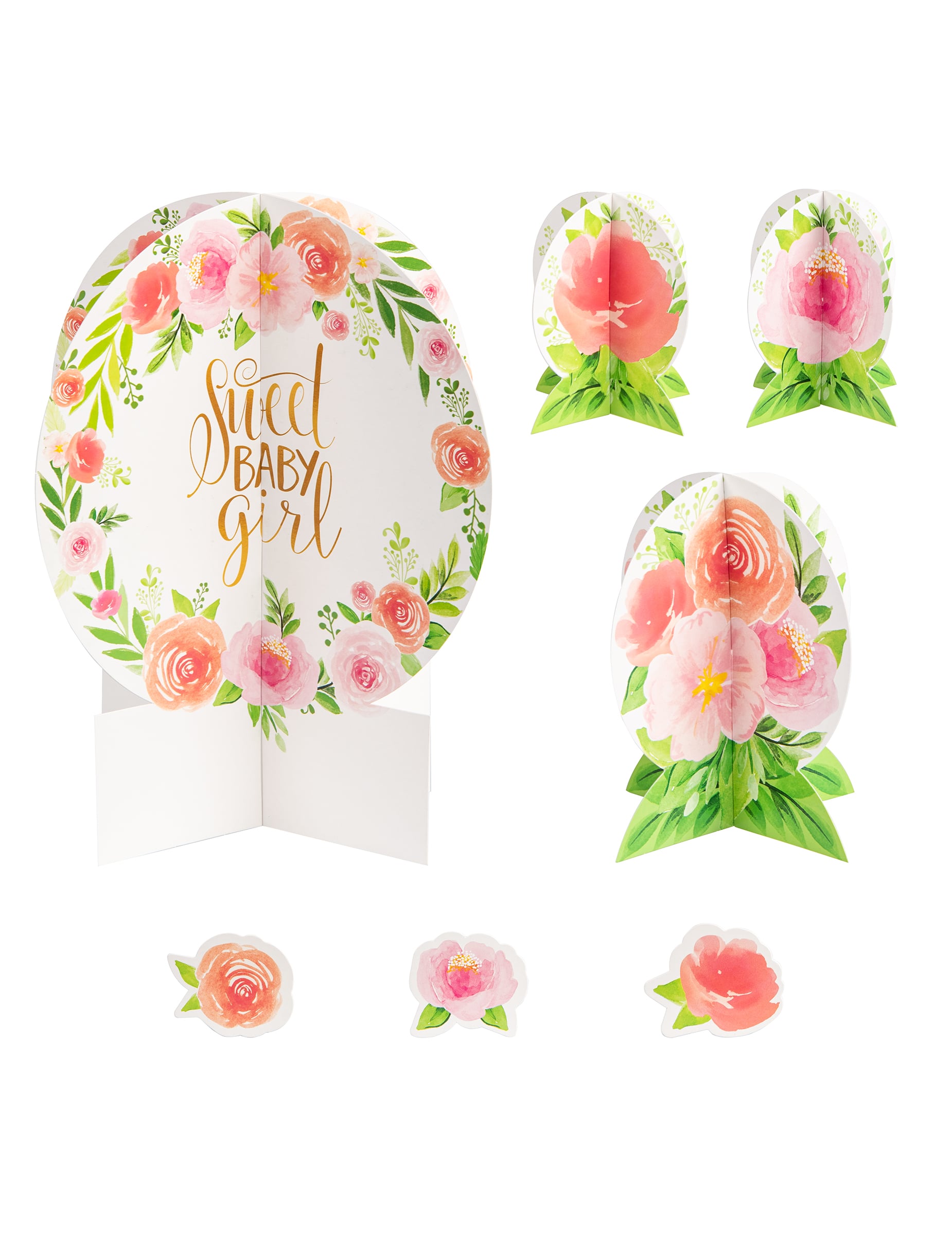 27-teiliges Tischdeko-Set Sweet Baby Girl – Blumig + Vintage 27-teiliges Tischdeko-Set Sweet Baby Girl – Blumig + Vintage von AMSCAN