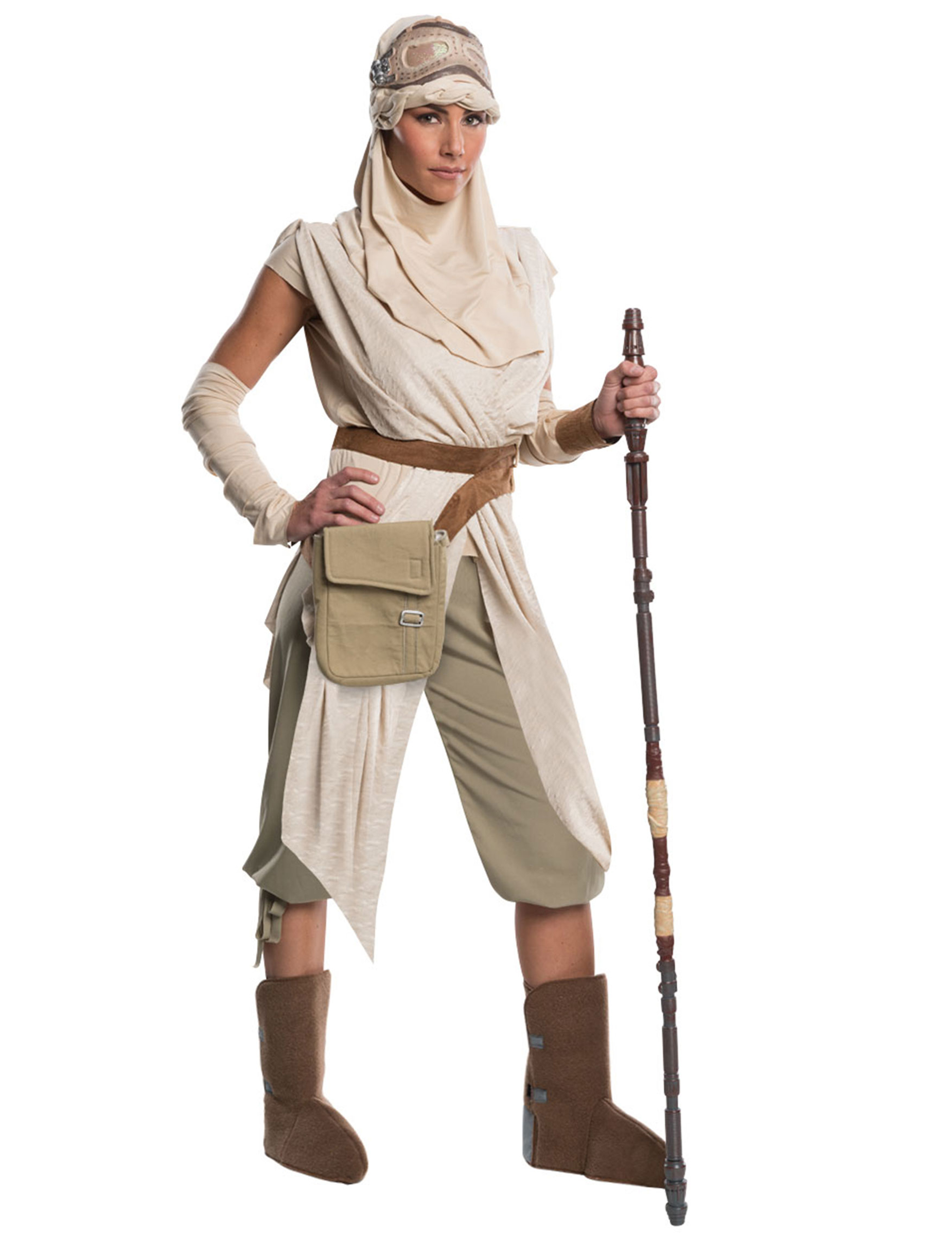Rey Damenkostüm Star Wars beige-braun Rey Damenkostüm Star Wars beige-braun von RUBIES UK