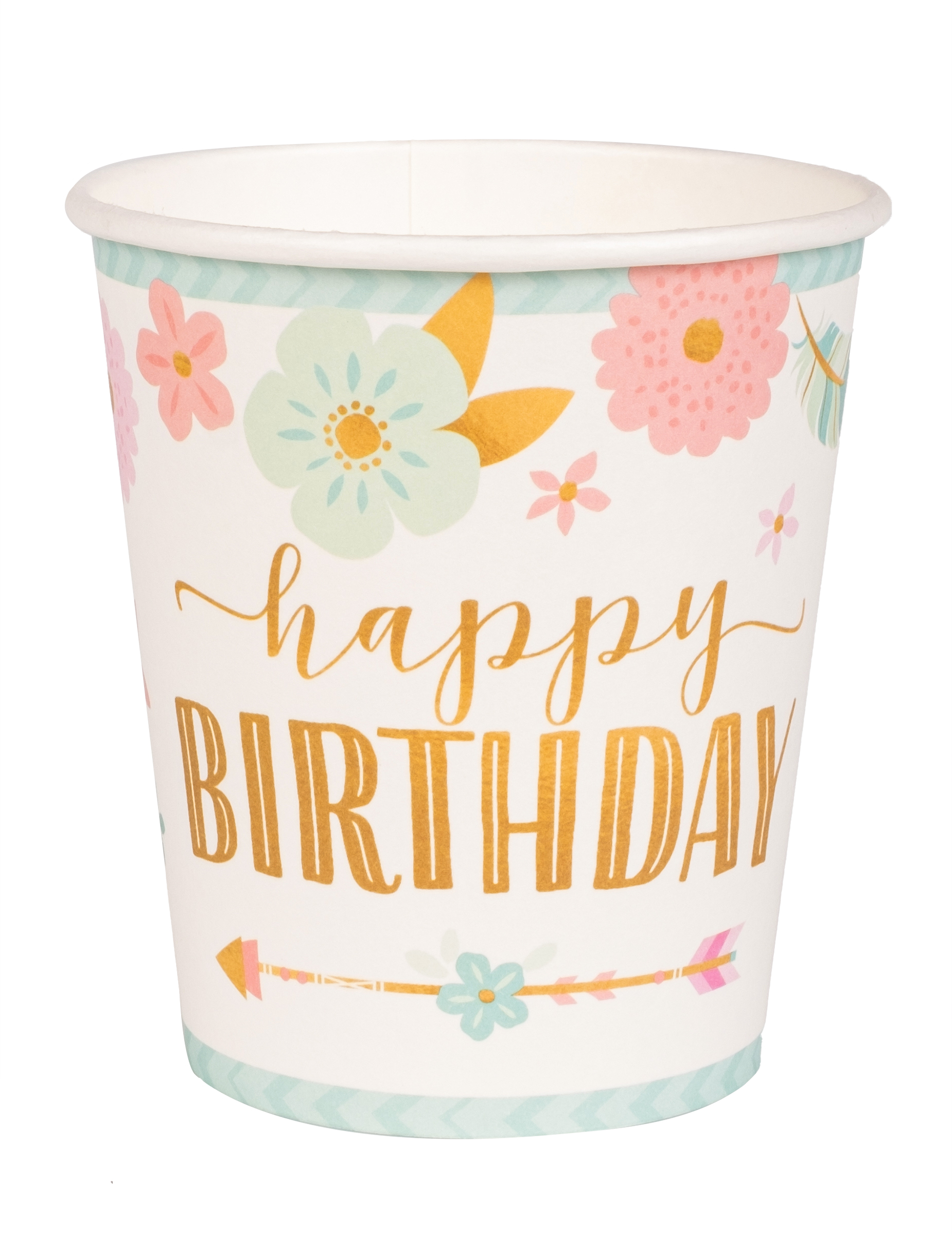 8 Boho Pappbecher Happy Birthday 250 ml 8 Boho Pappbecher Happy Birthday 250 ml von AMSCAN